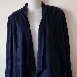 JM Collection moleskin jacket sz PXL navy EUC